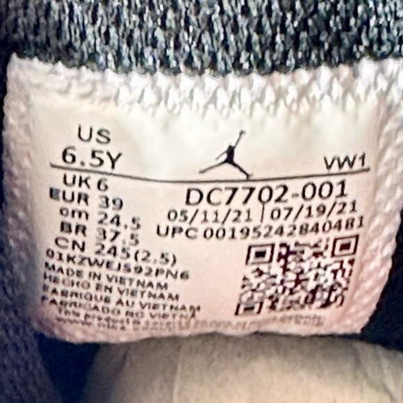 Nike Jordan One Take 3 DC7702-001 Black/White/Grey Fog Mens/Boys Size 6.5 New - Picture 11 of 12